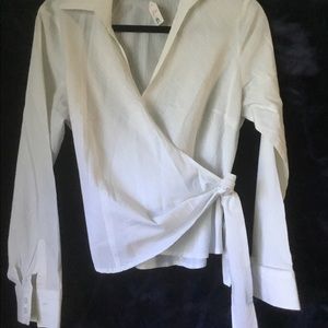 Autograph White Blouse Wrap Around size XL
